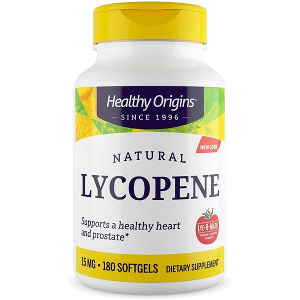 Healthy Origins LYC-O-Mato Lycopene (Non-GMO) 15 mg, 180 Softgels