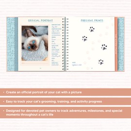 Studio Oh! It's a Cat! A Keepsake Journal, 104 Pages, Hardcover Pet Journaling Notebooks with Photo Frame Cover, 5 Divider Pockets for Memento Keepsake Storage, Lay Flat Design, 120 GSM Paper