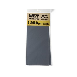 AK Interactive Sandpaper - Wet, 1200 Grit, 3 Units