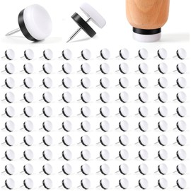 100 PCS Resbalones con Clavos para Sillas, Resbalones para Muebles, Almohadillas de Plástico ABS, Antideslizante y No Deja Marcas, Adecuado para Muebles y Electrodomésticos (25mm)