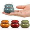 Set of 4 Small Urns for Human Ashes, Decorative Ceramic