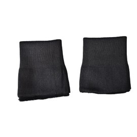 Knit Cuffs for Jacket Seamless Rib Knit Cuffs Extender 1 Pair for Coat Sleeve Replacement (Black)