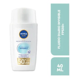 Protector Solar Facial NIVEA SUN Fluido Diario Invisible  Antioxidantes Fps50 40Ml, Bloqueador Solar                                                  