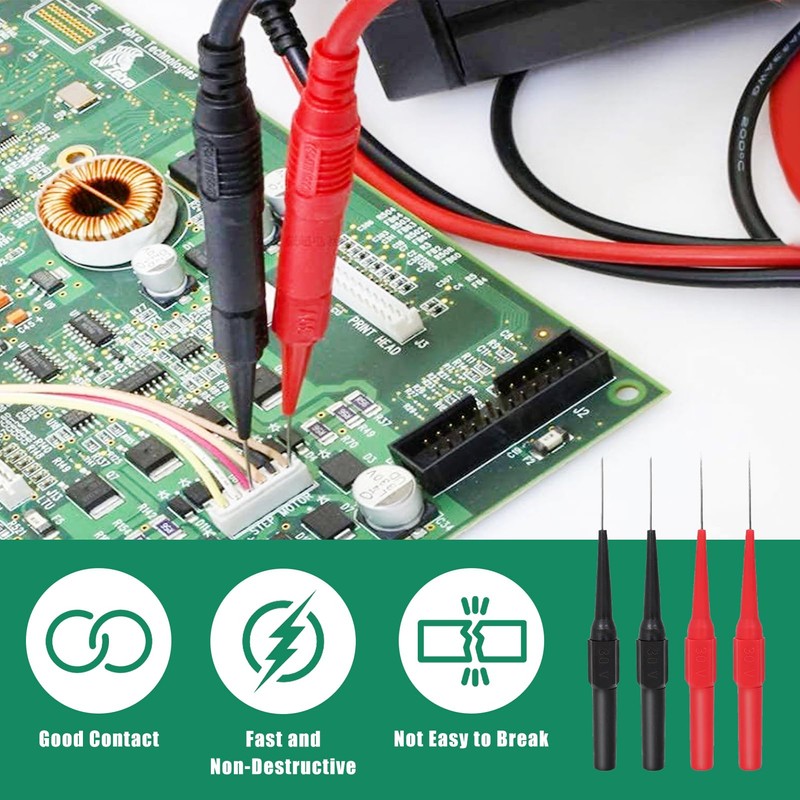 Test Probe Set, Test Probe Multimeter 0.7 mm Tip, Precision