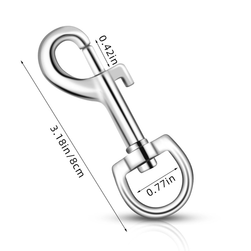 6 Pack Swivel Eye Bolt Snap Hooks for Pet Leash,