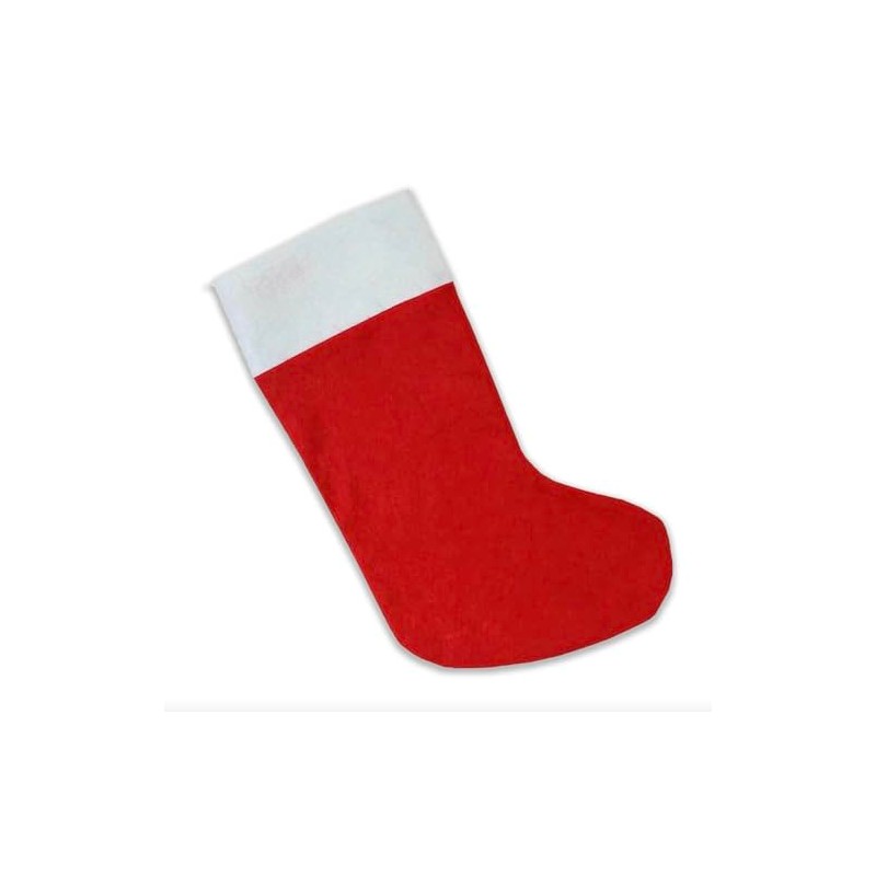 RockParty Large Red & White Christmas Stocking 60cm Festive Felt