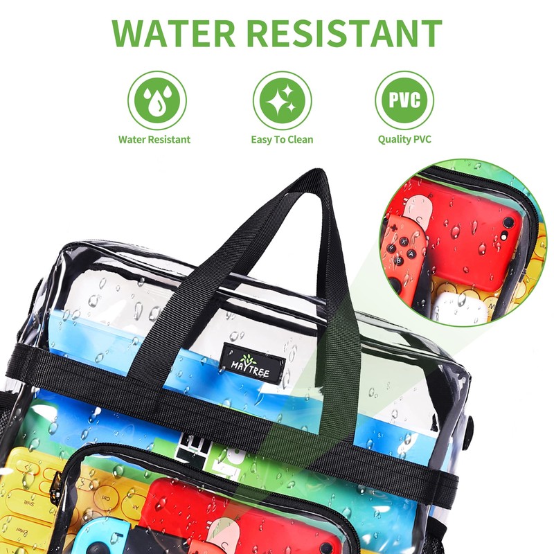 MAY TREE Clear Bag for Stadium Events 12×6×12 Clear Tote