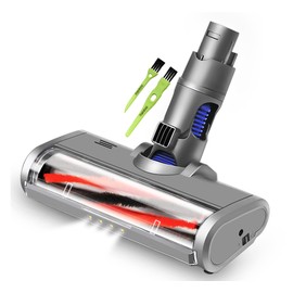 Italdos Electric Roller Brush Motorized Turbo Compatible with Dyson V6 DC58 DC59 DC61 DC62, Quick Release with Bristle Roller for Carpet, Hard Floor, Parquet, Tile with LED Light