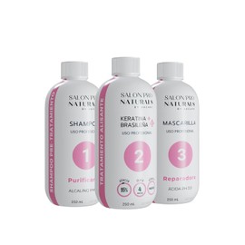 Keratina Brasileña Plus Alisado Profesional | Tratamiento para Alisar el Cabello | Liso Duradero Todo Tipo de Cabello | Kit 3x250 ml