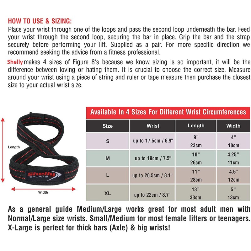 Helly Figure 8 Straps for Heavy Duty Weightlifting, Weightlifting, Powerlifter,