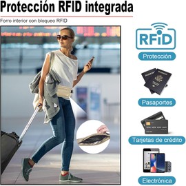 Pack de 2 Cangureras de Viaje Antirrobo con RFID, Ultrafinas y Ajustables