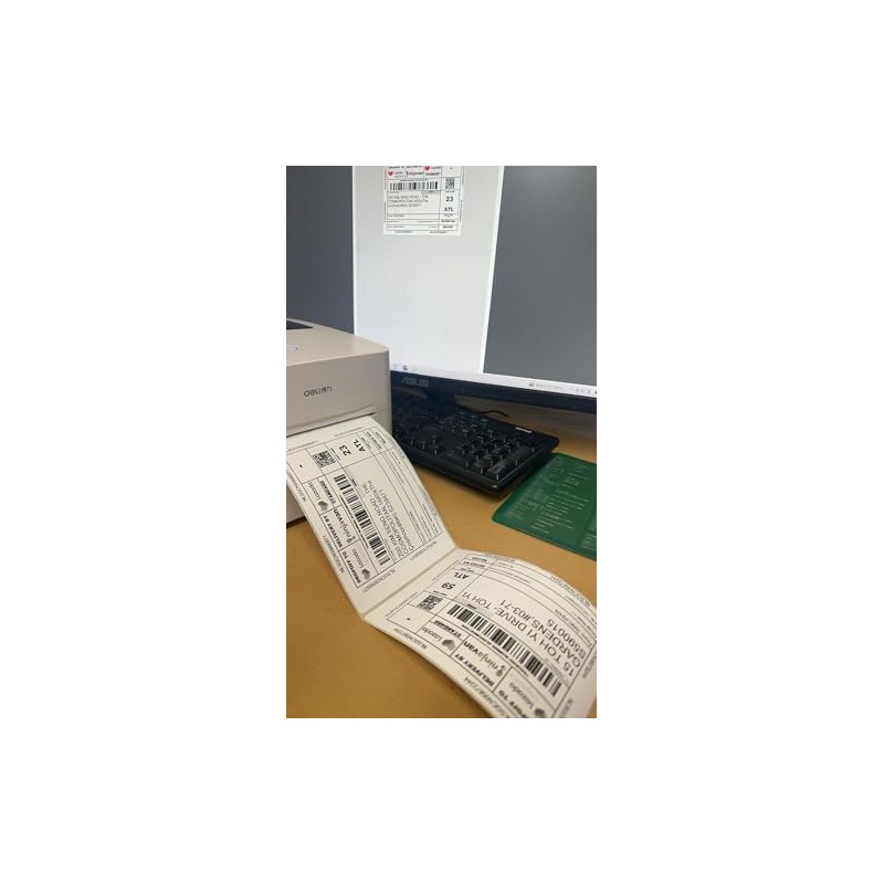 RAKUSHIN 100x150mm Label Stickers A6 Labels Thermal Paper Mailing Stickers