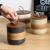 Miamolo Coffee Container Jar with Lid, Ceramic Kitchen Food Storage