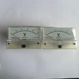 호환 85C1 아날로그 DC 전압 니들 패널 미터 5V 10V 30V [07 DC 75V] Compatible 85C1 Analog DC Voltage Needle Panel Meter 5V 10V 30V [07 DC 75V]