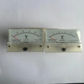 호환 85C1 아날로그 DC 전압 니들 패널 미터 5V 10V 30V [07 DC 75V] Compatible 85C1 Analog DC Voltage Needle Panel Meter 5V 10V 30V [07 DC 75V]