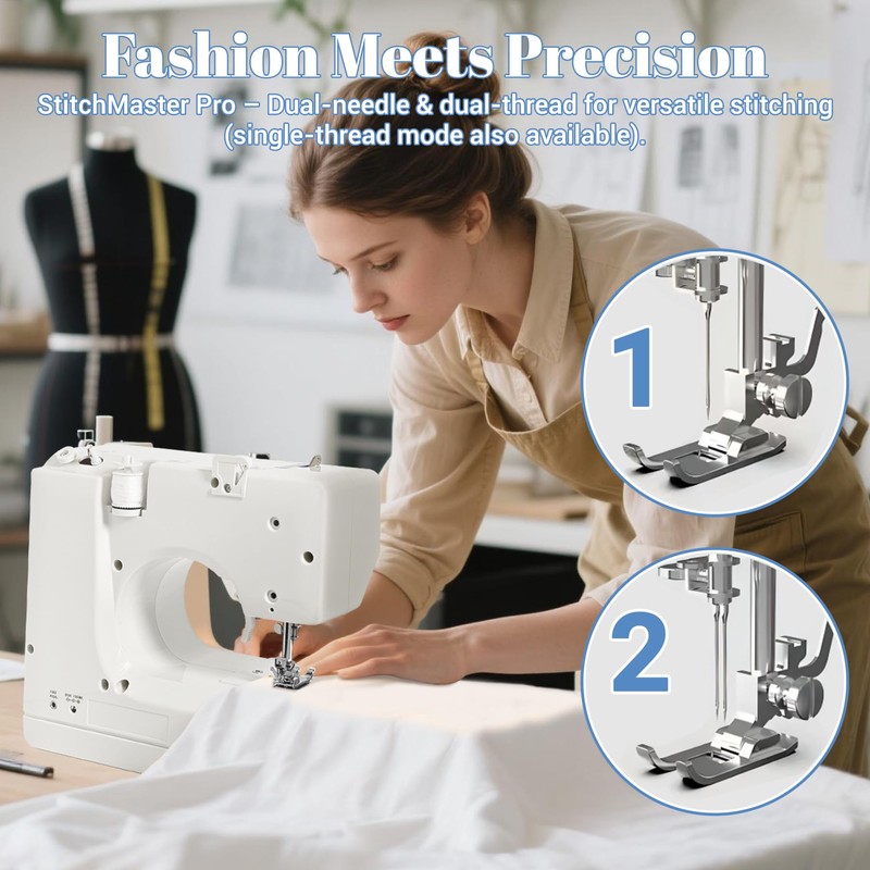 Lastempa All-in-One Sewing Machine for Beginners, Easy to Use Dual