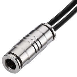 Utah Pneumatic Push To Connect Air Line Fittings 1/4"Od Union Straight Tube Connector Air Fittings Quick Connect Push Lock Fittings Air Bag Fittings Pneumatic Tube Fittings Plated Brass Push (5 Pack)