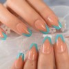Sure Things 24 Blue Border Medium Coffin v shape tip