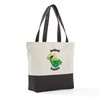 CafePress Retired Teacher Turtle Canvas Tote Top Zipper Closure