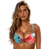 RELLECIGA Women's Push Up Bikini Top Twist Front Underwire Bathing