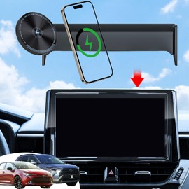 wincar Car Phone Mount for 2019-2026 Toyota Corolla/Corolla Hatchback / 2022-2026 Corolla Cross 15W Fast Wireless Charger Custom Fit 8-inch Screen for MagSafe Magnetic Toyota Corolla Accessories