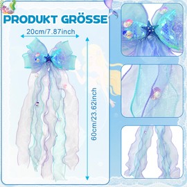 TZEKING Mermaid School Cone Bow, 60 x 20 cm Sugar Cones School Cone Bow, School Cone Bow Decoration School Cone Bow School Cone for Girls Boys, First Day of School Decoration