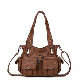 Purses and Handbags for Women Small Hobo Shoulder Bags Soft PU Leather Multi Pockets Tote Bag