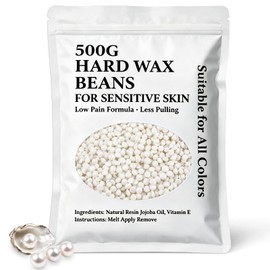 Leaflai 500g Professional Hard Wax Beads for Hair Removal,White
