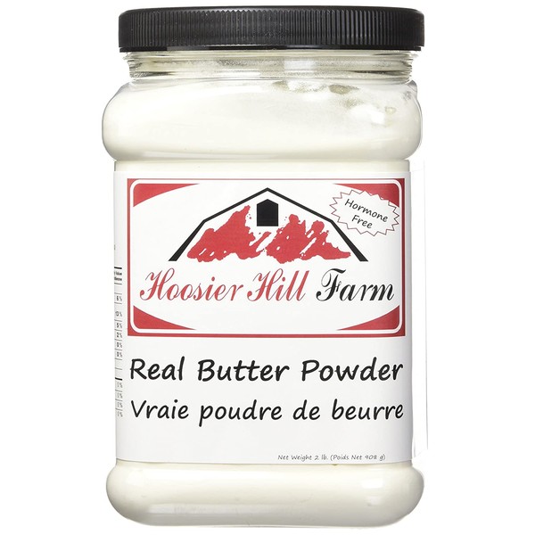 Hoosier Hill Farm Real Butter powder, Gluten and Hormone.free, 2 lbs