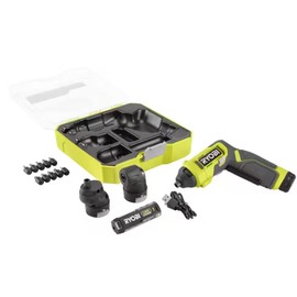 Buho Power Screwdriver Accessory Bundle - USB Lithium Multi-Head Ryobi Screwdriver 2 Ah Battery Drill Bit Set Charging Cable Tool Bag