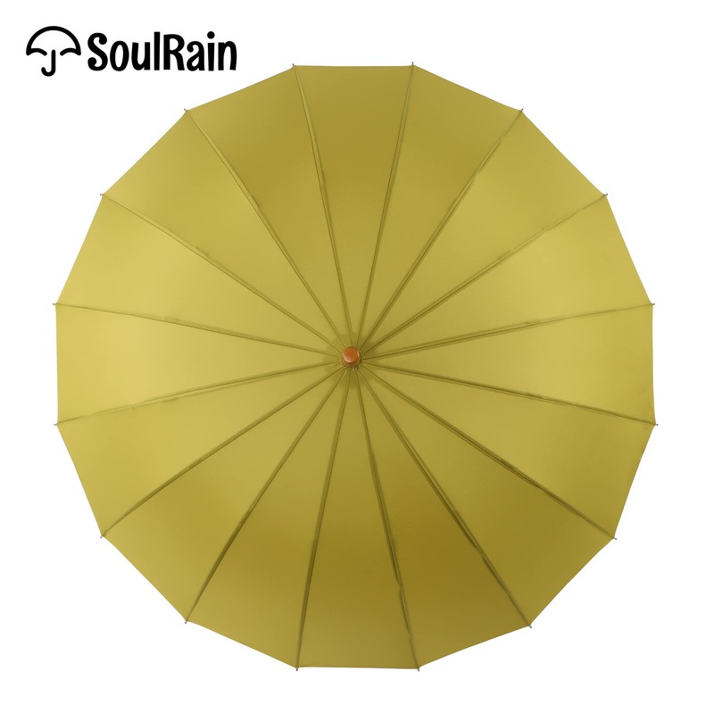 SoulRain 16 Ribs 48" Stick Umbrella Auto Open Solid Color