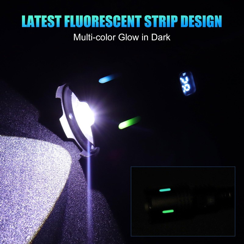 2 Pack Flashlights High Lumens Rechargeable, 100,000LM Super Bright Flash