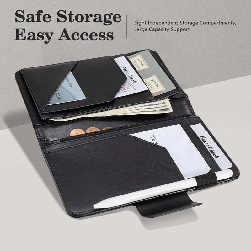 CoBak Premium Server Book - 5.12" x 7.91" Waiter Wallet