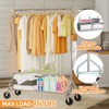 Ekisemio Rolling Clothes Rack Load 450 LBS, Heavy Duty Garment