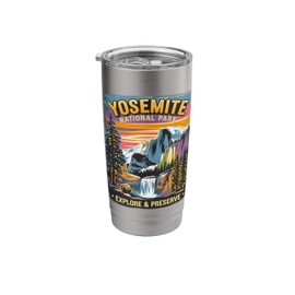 Yosemite National Park Adventure Explore Half Dome El Capita Stainless Steel Insulated Tumbler