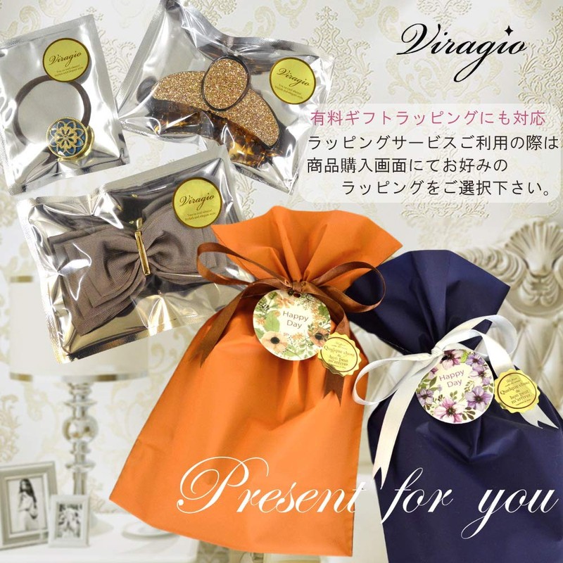 Viragio vi-0390a Hair Claw Ribbon, Large, Hair Clip, Simple, Hair