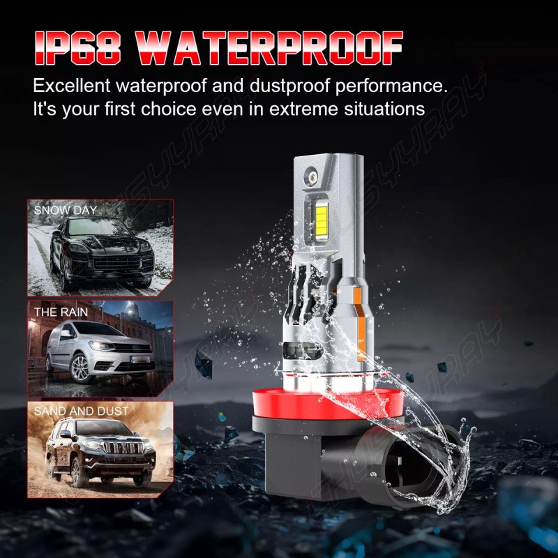 CHUSYYRAY H11 CSP LED Headlight High Low Beam Bulbs Kit