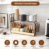 CACHOLIV Coffee Station Organizer for Countertop - Bamboo Bar Organizer