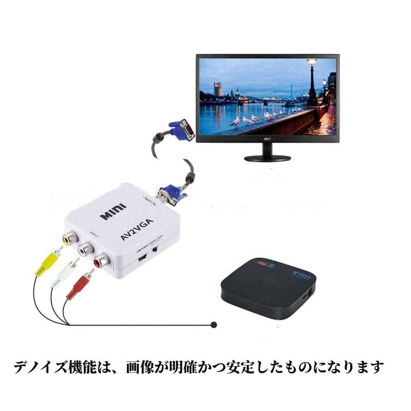 VGA AV Converter Adapter, Video Converter, Video Adapter, AV to