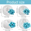 FineInno 4Pcs Flower Silicone Candle Molds for Candle Making 3D