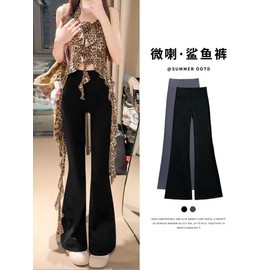 High-Waist Slimming Yoga Pants for Short Women - Sleek Shark Style for Summer Outdoor Wear XL (Suitable for 65.00 Kg-77.50 Kg / Black Clean Micro Roll Pants - Classic - Under 163Cm) 5ea