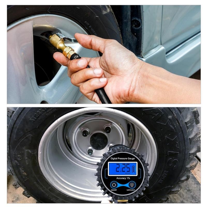 Nilight Digital Tire Inflator Pressure Gauge,250 PSI Air Chuck and