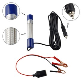 SHADDOCK Submersible Drop Underwater Light - 1000 Lumens Night Fishing Light, Super Bright Lure Bait Finder with Clips & Plug Portable Underwater Fishing Light Boat Kayak Fishing Bait,12V-24V(White)