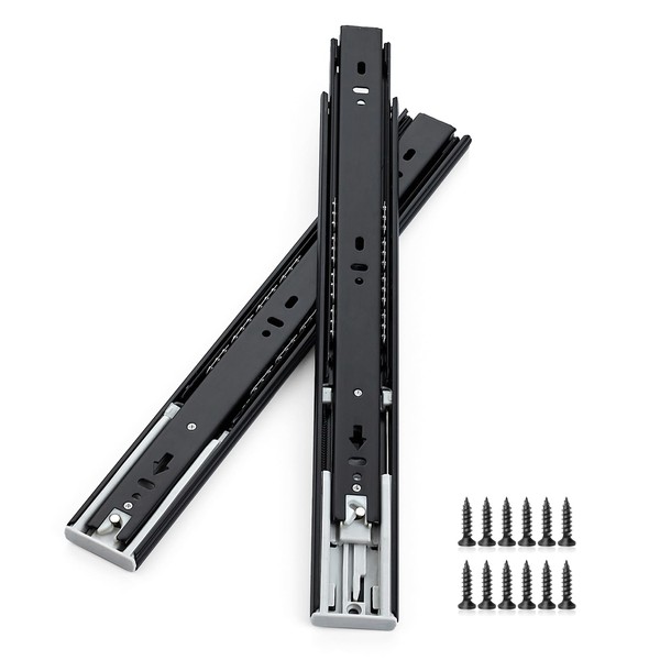 Soft Close Drawer Slides 12 Inch, Full Extension Ball Bearing