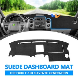 FIILINES Dash Cover Compatible with Ford F-150 F150 2004 2005 2006 2007 2008 F150 Dashboard Cover Accessories Suede Dash Cover Mat Sunshade Anti-Slip Pad Carpet Protector
