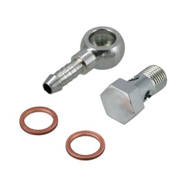 Set: Ring Hose Nipple with Hollow Screw, Hose Connector Diameter 6.5 mm