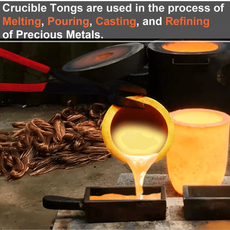 SIMOND STORE Crucible Hinged Tongs - 36" Foundry Crucibles Melting