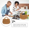 OSALADI Wall-Mounted Kitchen Basket Small Brown Imitation Woven Plastic Container
