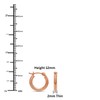 14K Rose Gold Classic Shiny Polished Round Hoop Earrings, 2mm
