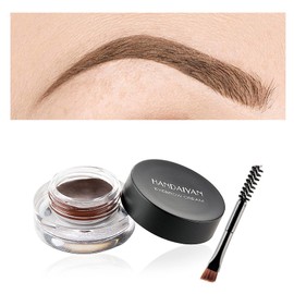 Eyebrow Cream, Waterproof Eyebrow Gel Long Lasting Brow Pomade with Brush, Natural Versatile Tinted Brow Gel Creates Natural Looking Brows for Holiday Parties Makeup (01# Light Brown)